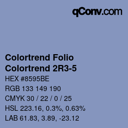 カラーコード: Colortrend Folio - Colortrend 2R3-5 | qconv.com