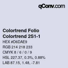 カラーコード: Colortrend Folio - Colortrend 2S1-1 | qconv.com