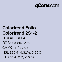 カラーコード: Colortrend Folio - Colortrend 2S1-2 | qconv.com