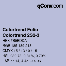 カラーコード: Colortrend Folio - Colortrend 2S2-3 | qconv.com