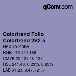 カラーコード: Colortrend Folio - Colortrend 2S2-5 | qconv.com