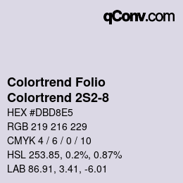 カラーコード: Colortrend Folio - Colortrend 2S2-8 | qconv.com