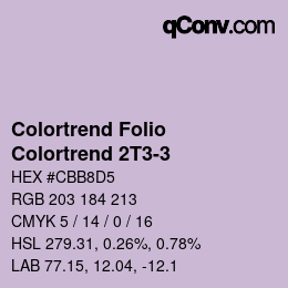 カラーコード: Colortrend Folio - Colortrend 2T3-3 | qconv.com