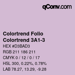 Color code: Colortrend Folio - Colortrend 3A1-3 | qconv.com