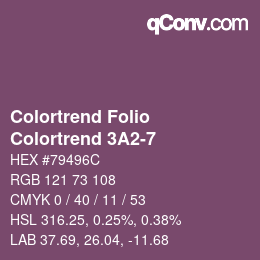 カラーコード: Colortrend Folio - Colortrend 3A2-7 | qconv.com