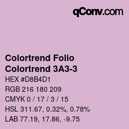 カラーコード: Colortrend Folio - Colortrend 3A3-3 | qconv.com