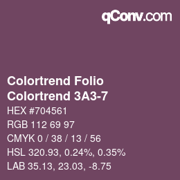 カラーコード: Colortrend Folio - Colortrend 3A3-7 | qconv.com
