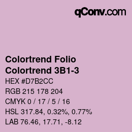 カラーコード: Colortrend Folio - Colortrend 3B1-3 | qconv.com