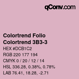 カラーコード: Colortrend Folio - Colortrend 3B3-3 | qconv.com