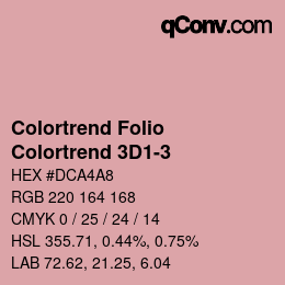 カラーコード: Colortrend Folio - Colortrend 3D1-3 | qconv.com
