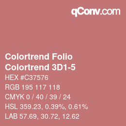 カラーコード: Colortrend Folio - Colortrend 3D1-5 | qconv.com