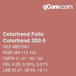 カラーコード: Colortrend Folio - Colortrend 3D2-5 | qconv.com