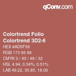 カラーコード: Colortrend Folio - Colortrend 3D2-6 | qconv.com