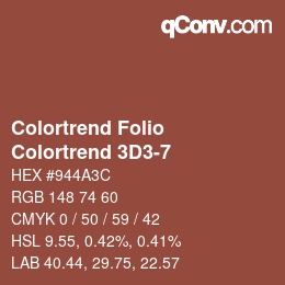 カラーコード: Colortrend Folio - Colortrend 3D3-7 | qconv.com