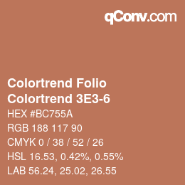 カラーコード: Colortrend Folio - Colortrend 3E3-6 | qconv.com