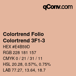 カラーコード: Colortrend Folio - Colortrend 3F1-3 | qconv.com