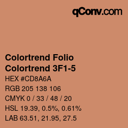 カラーコード: Colortrend Folio - Colortrend 3F1-5 | qconv.com