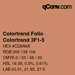 カラーコード: Colortrend Folio - Colortrend 3F1-5 | qconv.com