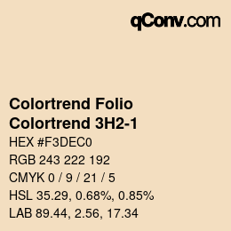 カラーコード: Colortrend Folio - Colortrend 3H2-1 | qconv.com