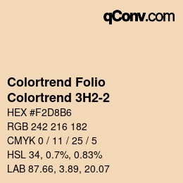 カラーコード: Colortrend Folio - Colortrend 3H2-2 | qconv.com