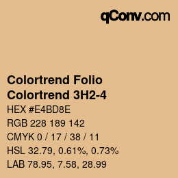 カラーコード: Colortrend Folio - Colortrend 3H2-4 | qconv.com