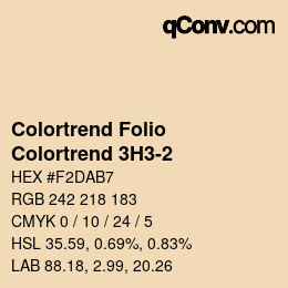 Color code: Colortrend Folio - Colortrend 3H3-2 | qconv.com