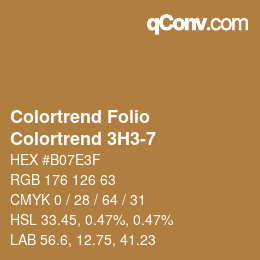 カラーコード: Colortrend Folio - Colortrend 3H3-7 | qconv.com