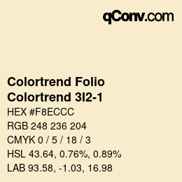 カラーコード: Colortrend Folio - Colortrend 3I2-1 | qconv.com