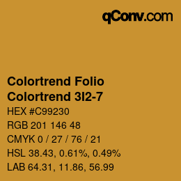 Color code: Colortrend Folio - Colortrend 3I2-7 | qconv.com