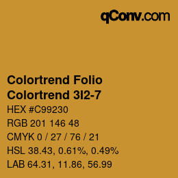 Color code: Colortrend Folio - Colortrend 3I2-7 | qconv.com