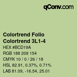 Color code: Colortrend Folio - Colortrend 3L1-4 | qconv.com
