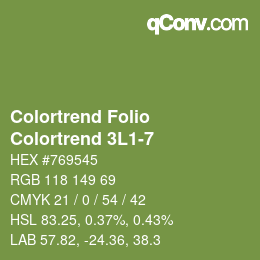 カラーコード: Colortrend Folio - Colortrend 3L1-7 | qconv.com