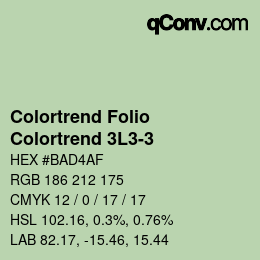 カラーコード: Colortrend Folio - Colortrend 3L3-3 | qconv.com