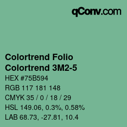 カラーコード: Colortrend Folio - Colortrend 3M2-5 | qconv.com