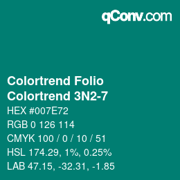 カラーコード: Colortrend Folio - Colortrend 3N2-7 | qconv.com
