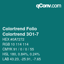 カラーコード: Colortrend Folio - Colortrend 3O1-7 | qconv.com