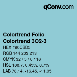 Color code: Colortrend Folio - Colortrend 3O2-3 | qconv.com