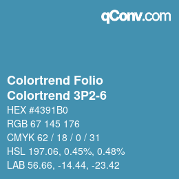 Color code: Colortrend Folio - Colortrend 3P2-6 | qconv.com