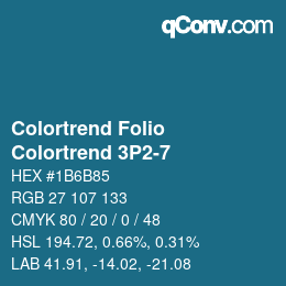 カラーコード: Colortrend Folio - Colortrend 3P2-7 | qconv.com