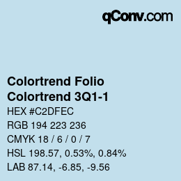 カラーコード: Colortrend Folio - Colortrend 3Q1-1 | qconv.com