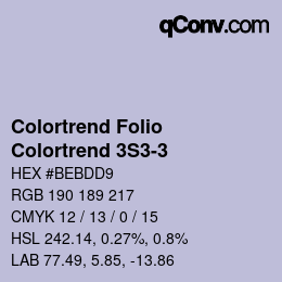 カラーコード: Colortrend Folio - Colortrend 3S3-3 | qconv.com