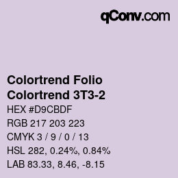 カラーコード: Colortrend Folio - Colortrend 3T3-2 | qconv.com