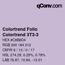 カラーコード: Colortrend Folio - Colortrend 3T3-3 | qconv.com