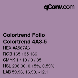 カラーコード: Colortrend Folio - Colortrend 4A3-5 | qconv.com