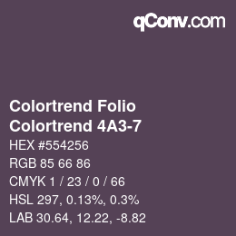 カラーコード: Colortrend Folio - Colortrend 4A3-7 | qconv.com