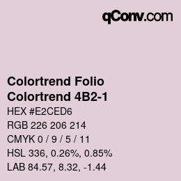 Color code: Colortrend Folio - Colortrend 4B2-1 | qconv.com