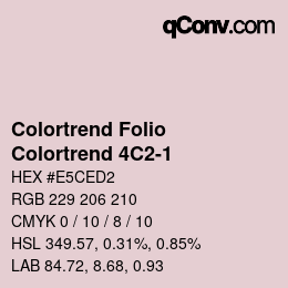 Color code: Colortrend Folio - Colortrend 4C2-1 | qconv.com