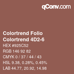 カラーコード: Colortrend Folio - Colortrend 4D2-6 | qconv.com