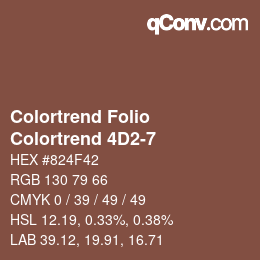 カラーコード: Colortrend Folio - Colortrend 4D2-7 | qconv.com