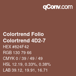 カラーコード: Colortrend Folio - Colortrend 4D2-7 | qconv.com